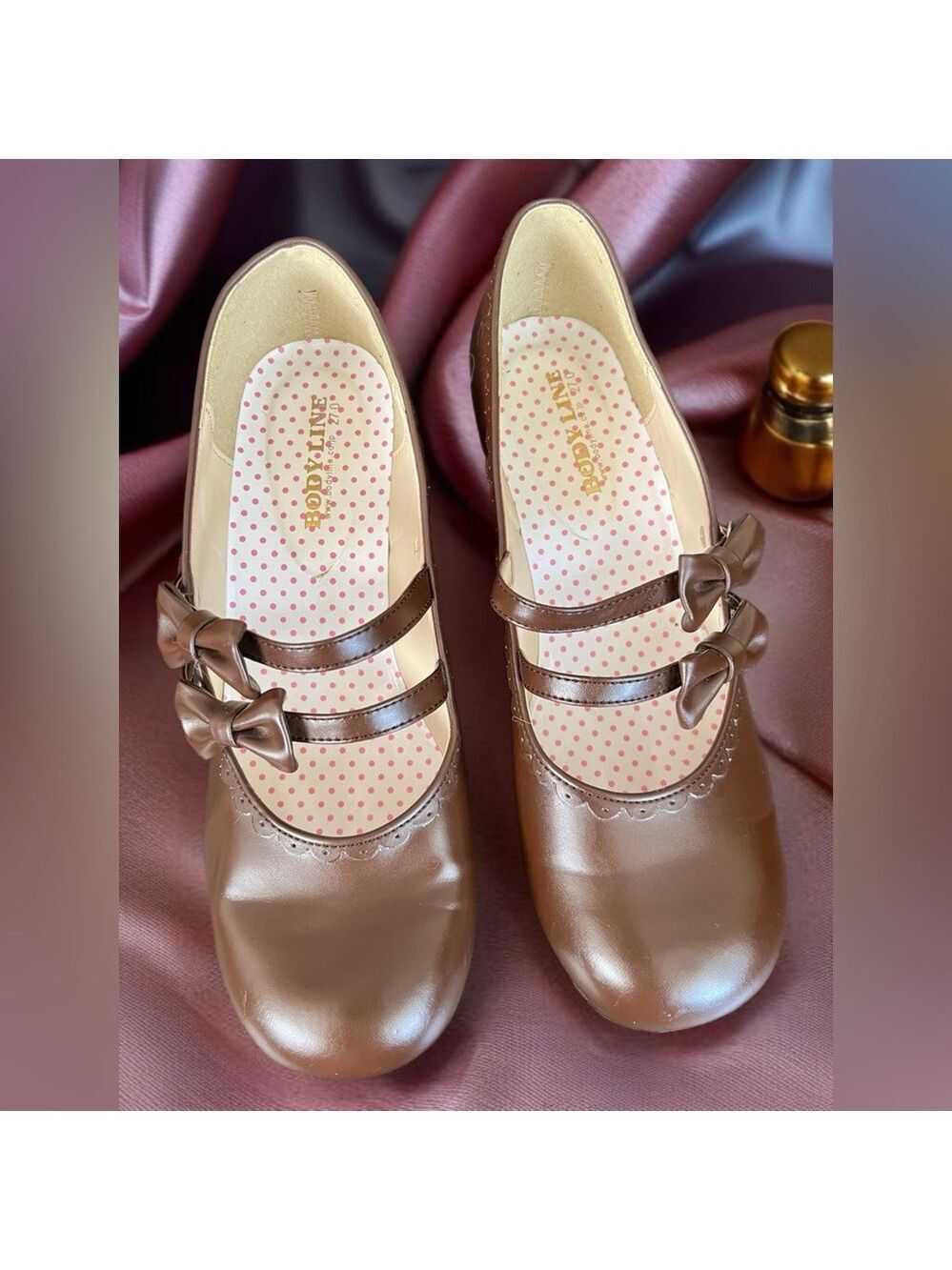 Body Line Japan Brown Mary Jane Shoes Size 27